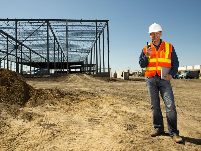 Man on construction site